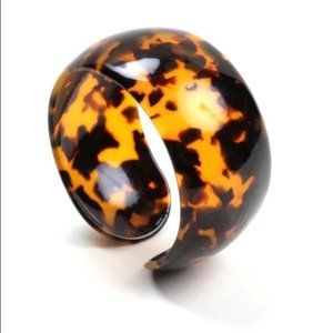 AMRITA SINGH tortoise resin cuff bangle bracelet